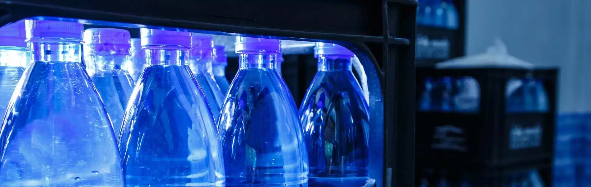 Packed PET Water Bottles